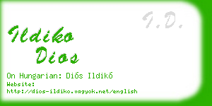 ildiko dios business card