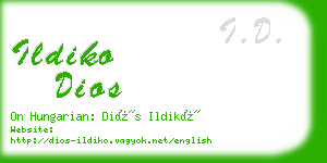 ildiko dios business card